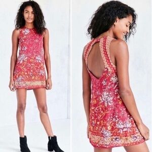Ecote Urban Outfitters Floral Open Back Mini Dress